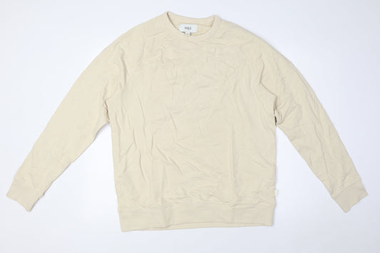 Mens UK Size M Marks and Spencer Beige Pullover Sweatshirt
