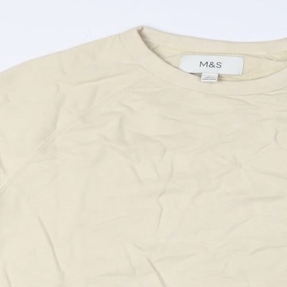 Mens UK Size M Marks and Spencer Beige Pullover Sweatshirt