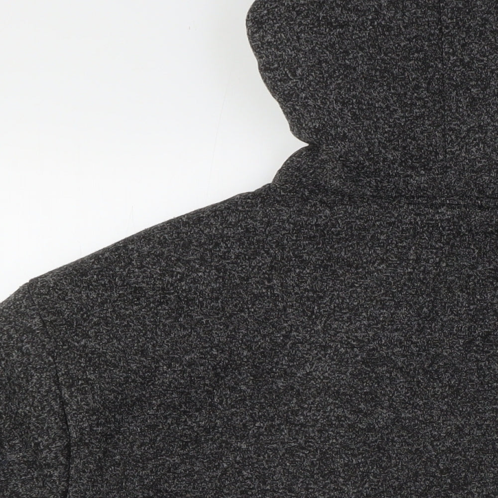 D-Rock Mens Grey Polyester Full Zip Hoodie Size M - Faux Fur Lining