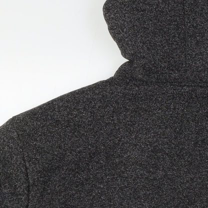 D-Rock Mens Grey Polyester Full Zip Hoodie Size M - Faux Fur Lining
