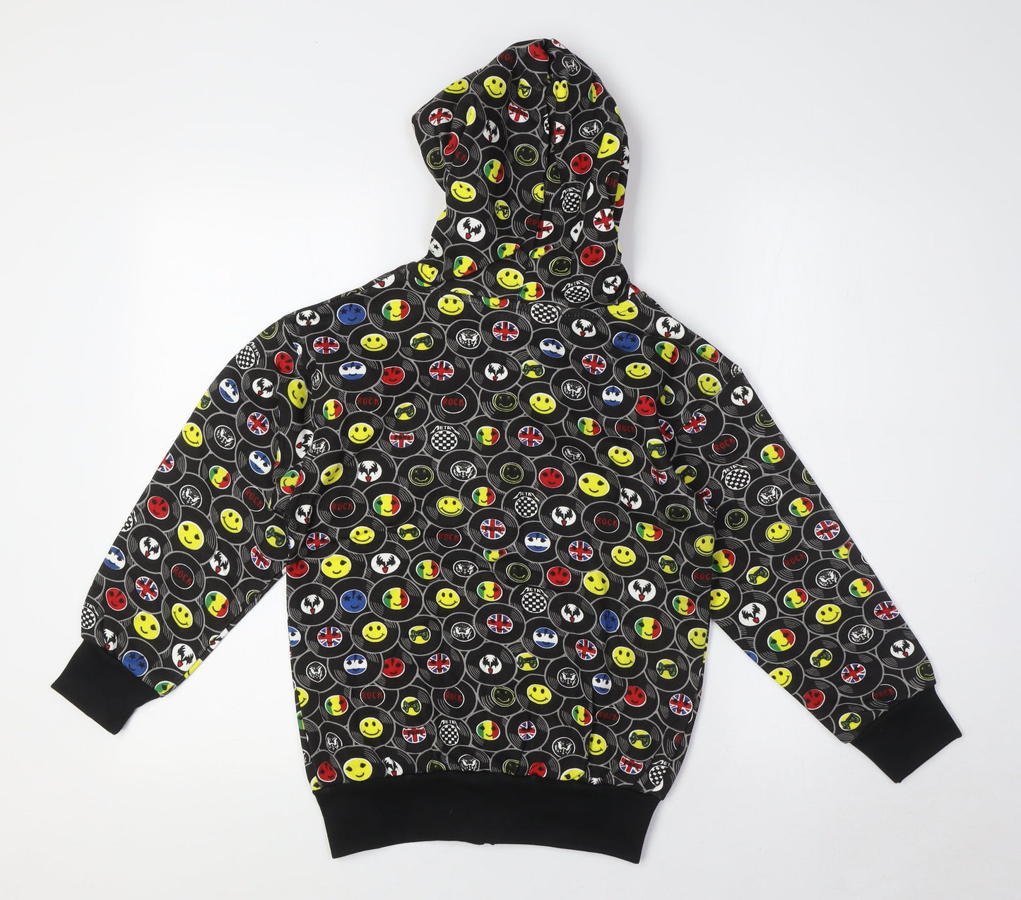 Bubble Boys Multicoloured Cotton Full Zip Hoodie Size 8 Years Zip - Emojis