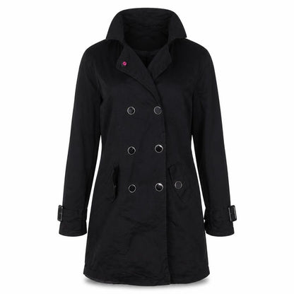 Melrose Womens Black Overcoat Coat Size 8 Button - Lace Up Back