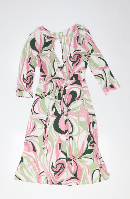 Arch Angel Womens Multicoloured Viscose A-Line Size 8 V-Neck - Key Hole Back