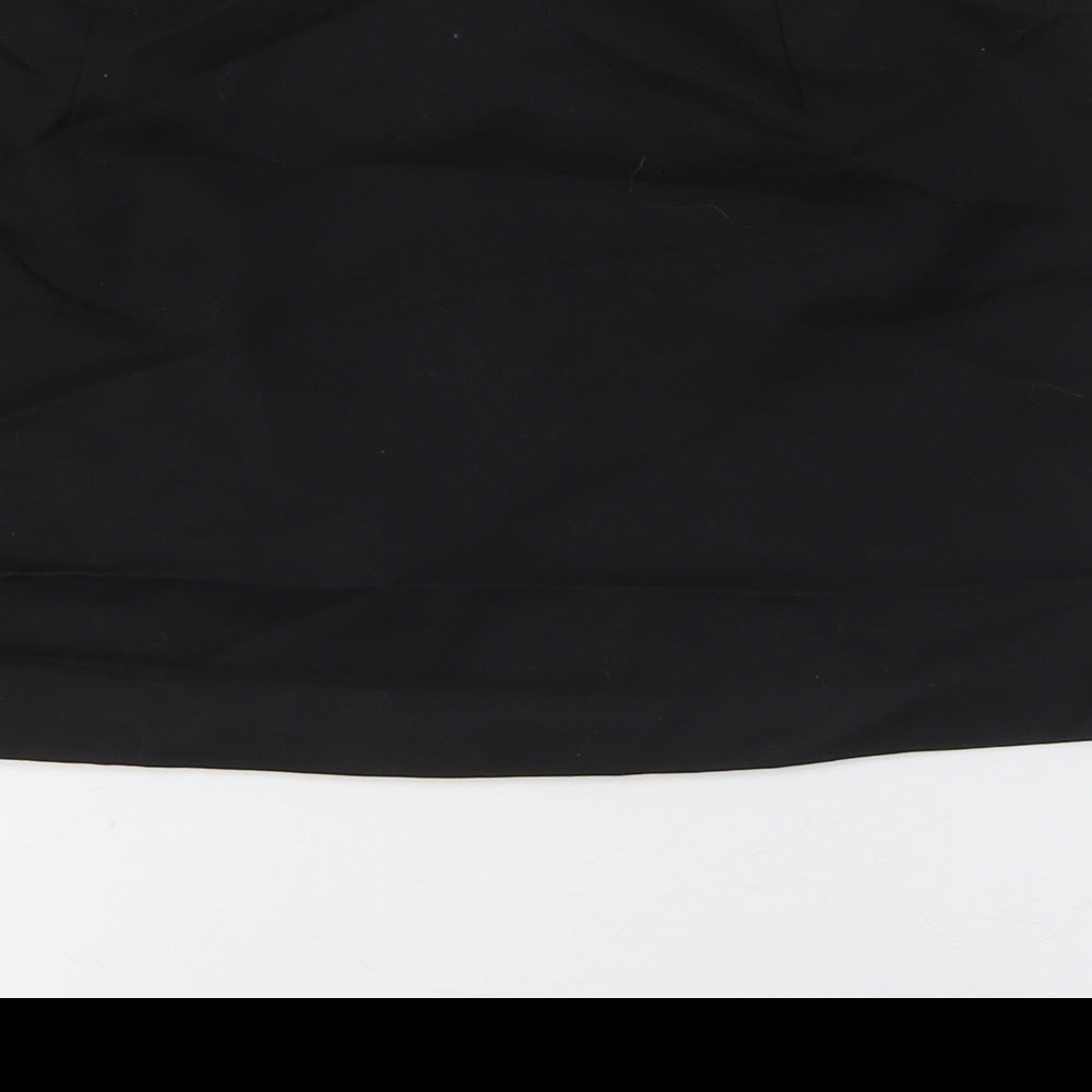 Divided by H&M Womens Black Polyester A-Line Skirt Size S Zip