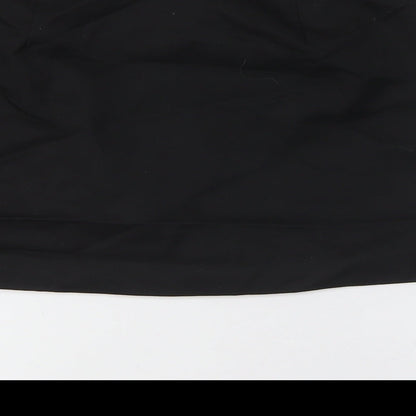 Divided by H&M Womens Black Polyester A-Line Skirt Size S Zip