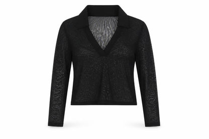 Womens UK Size 14 New Look Black Basic Button-Up