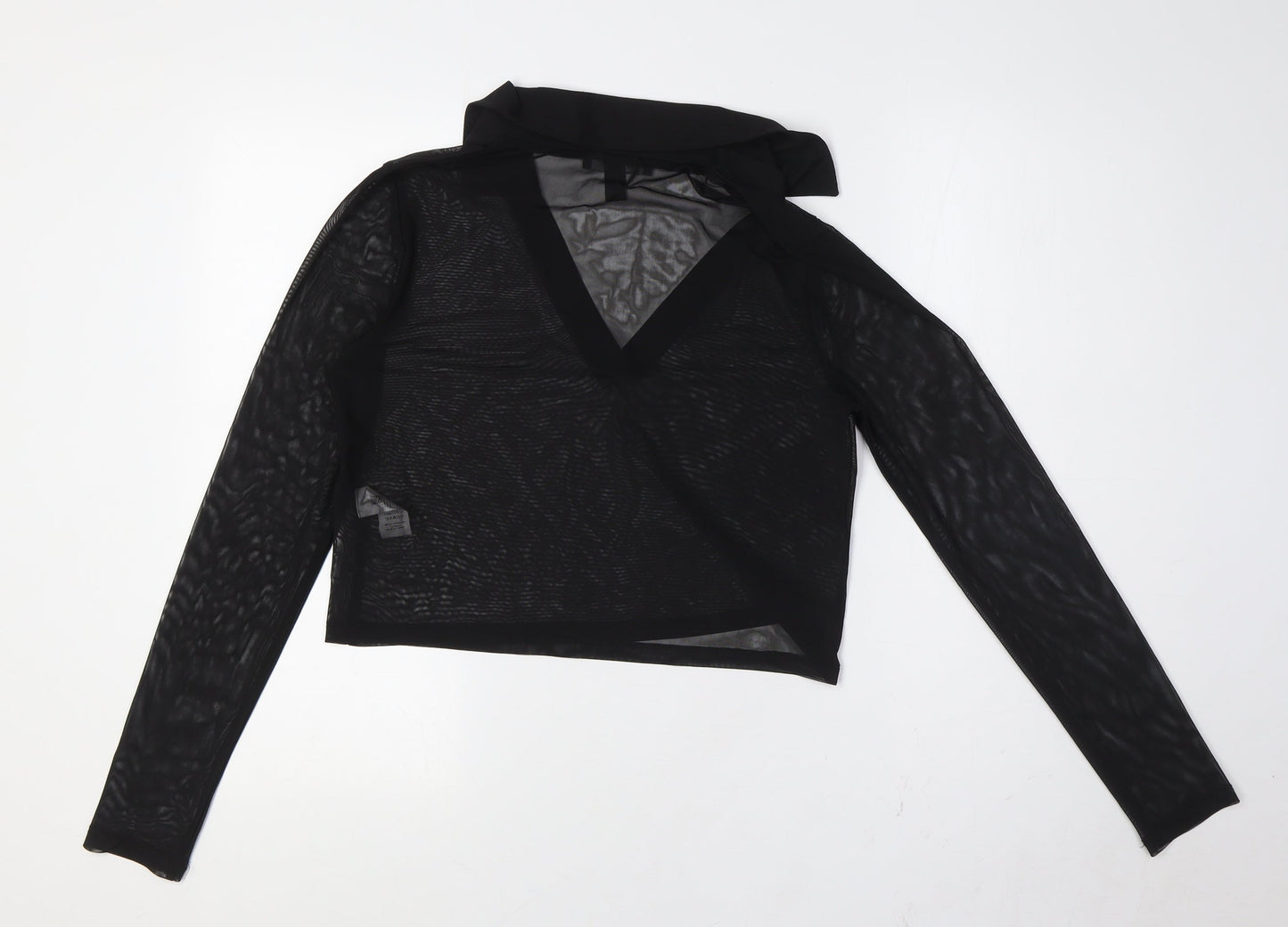 Womens UK Size 14 New Look Black Basic Button-Up