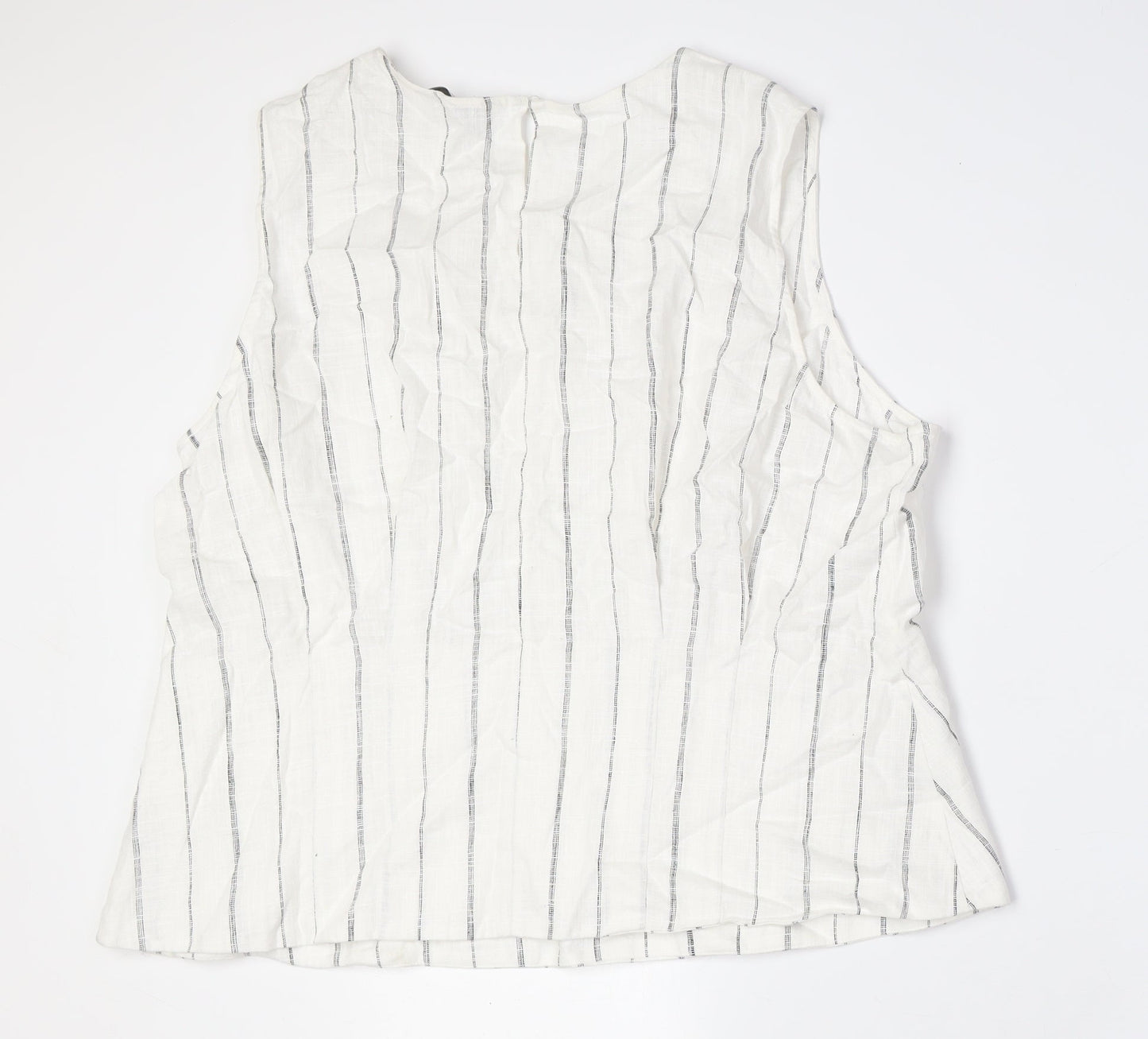 Womens UK Size 22 Marks and Spencer White Basic Button-Up