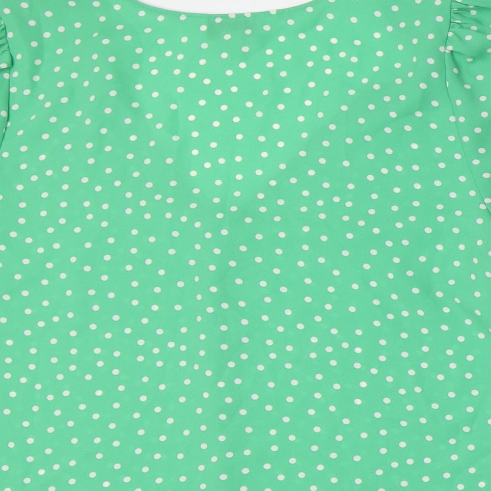 Womens UK Size 14 Marks and Spencer Green Basic Button-Up