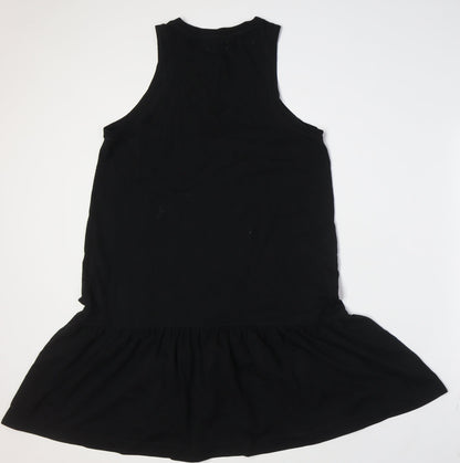 Madewell Womens Black Cotton A-Line Size M Round Neck - Peplum