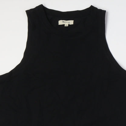 Madewell Womens Black Cotton A-Line Size M Round Neck - Peplum