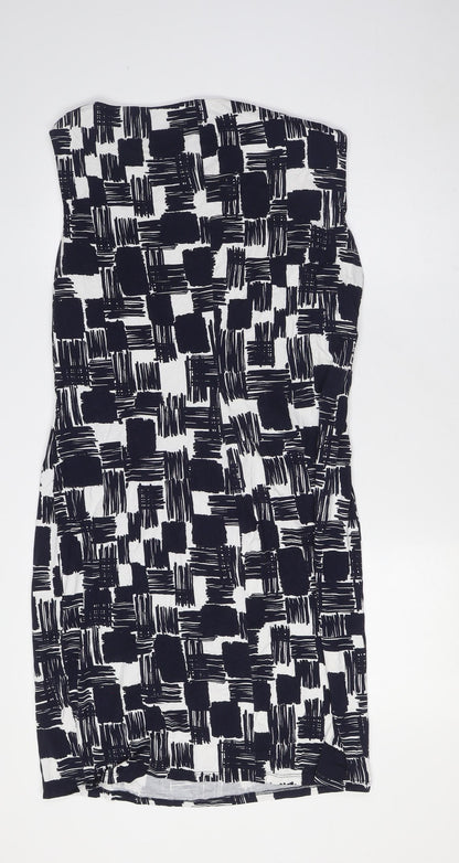 Phase Eight Womens Blue Viscose Pencil Dress Size 18 Boat Neck