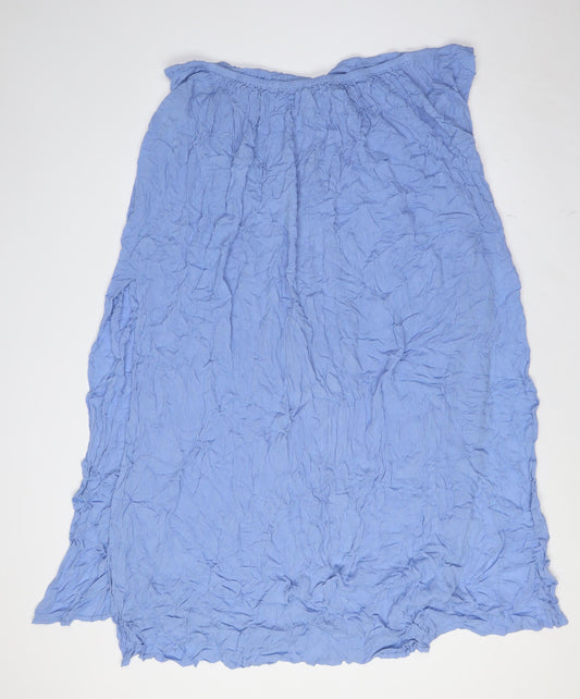 ASOS Womens Blue Viscose A-Line Skirt Size 16 Tie - Beach Wear