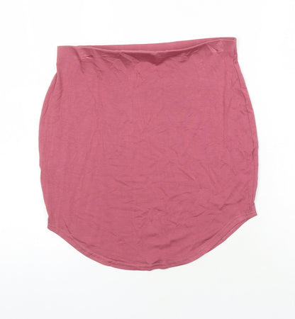 PRETTYLITTLETHING Womens Orange Viscose Mini Skirt Size 10