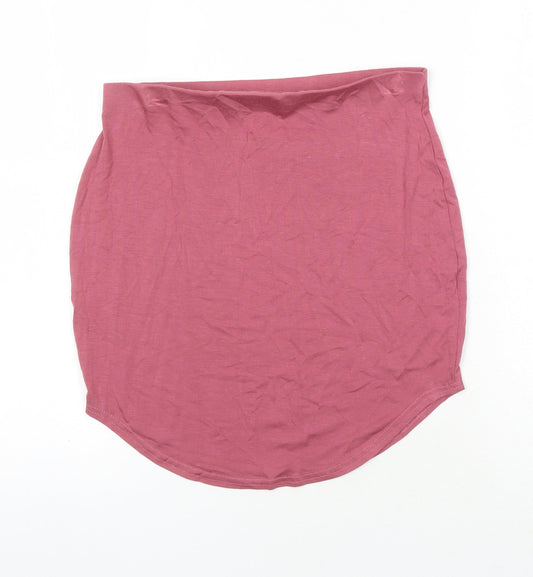 PRETTYLITTLETHING Womens Orange Viscose Mini Skirt Size 10