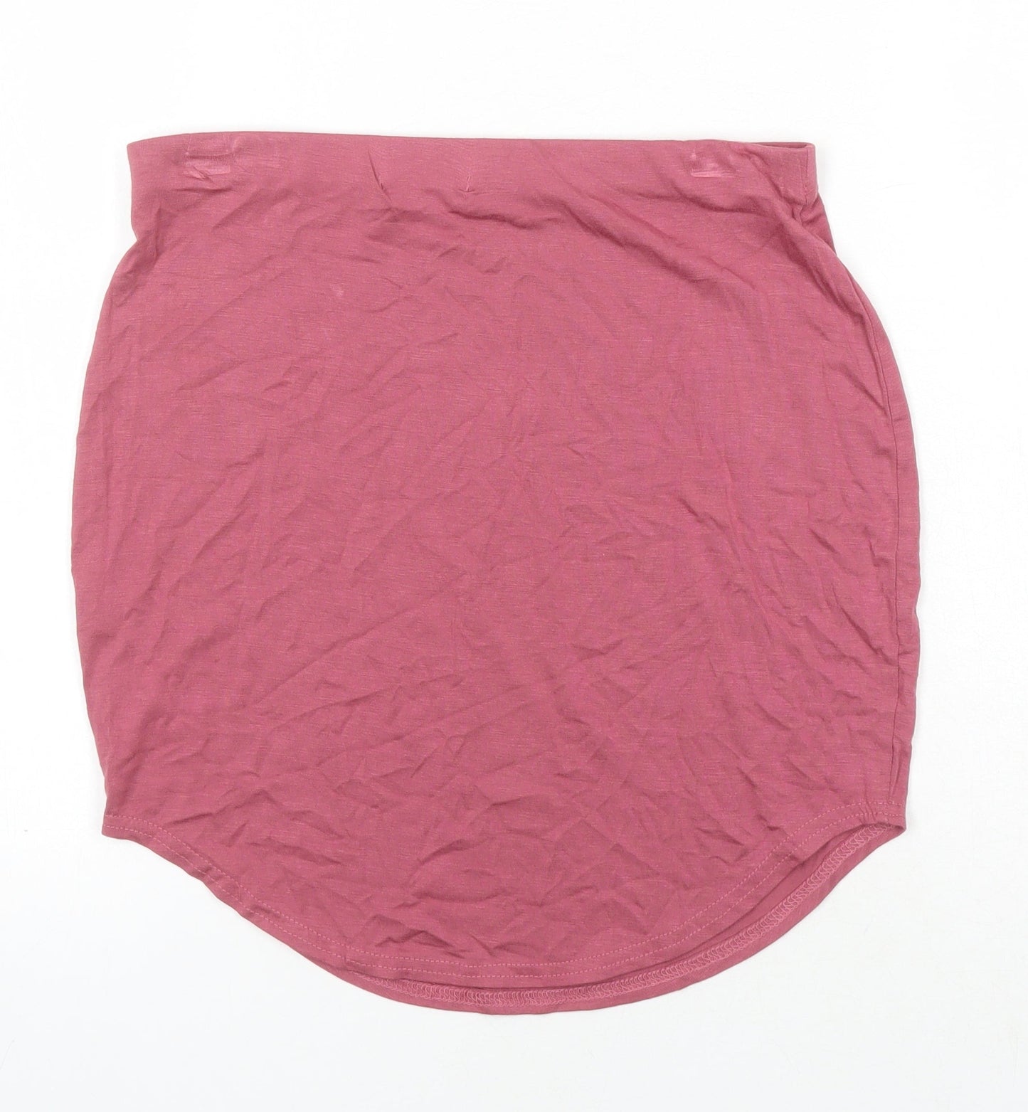 PRETTYLITTLETHING Womens Orange Viscose Mini Skirt Size 10