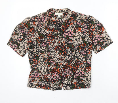 Womens UK Size 8 Topshop Multicoloured Cropped Blouse