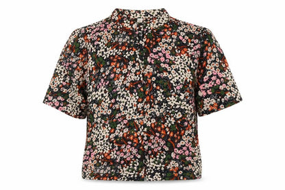 Womens UK Size 8 Topshop Multicoloured Cropped Blouse