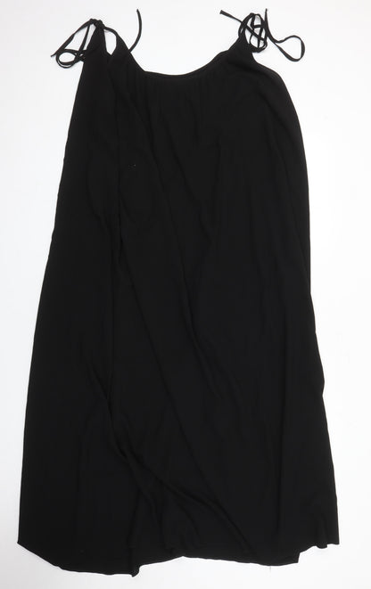 ASOS Womens Black Houndstooth Polyester Maxi Size 12 Boat Neck