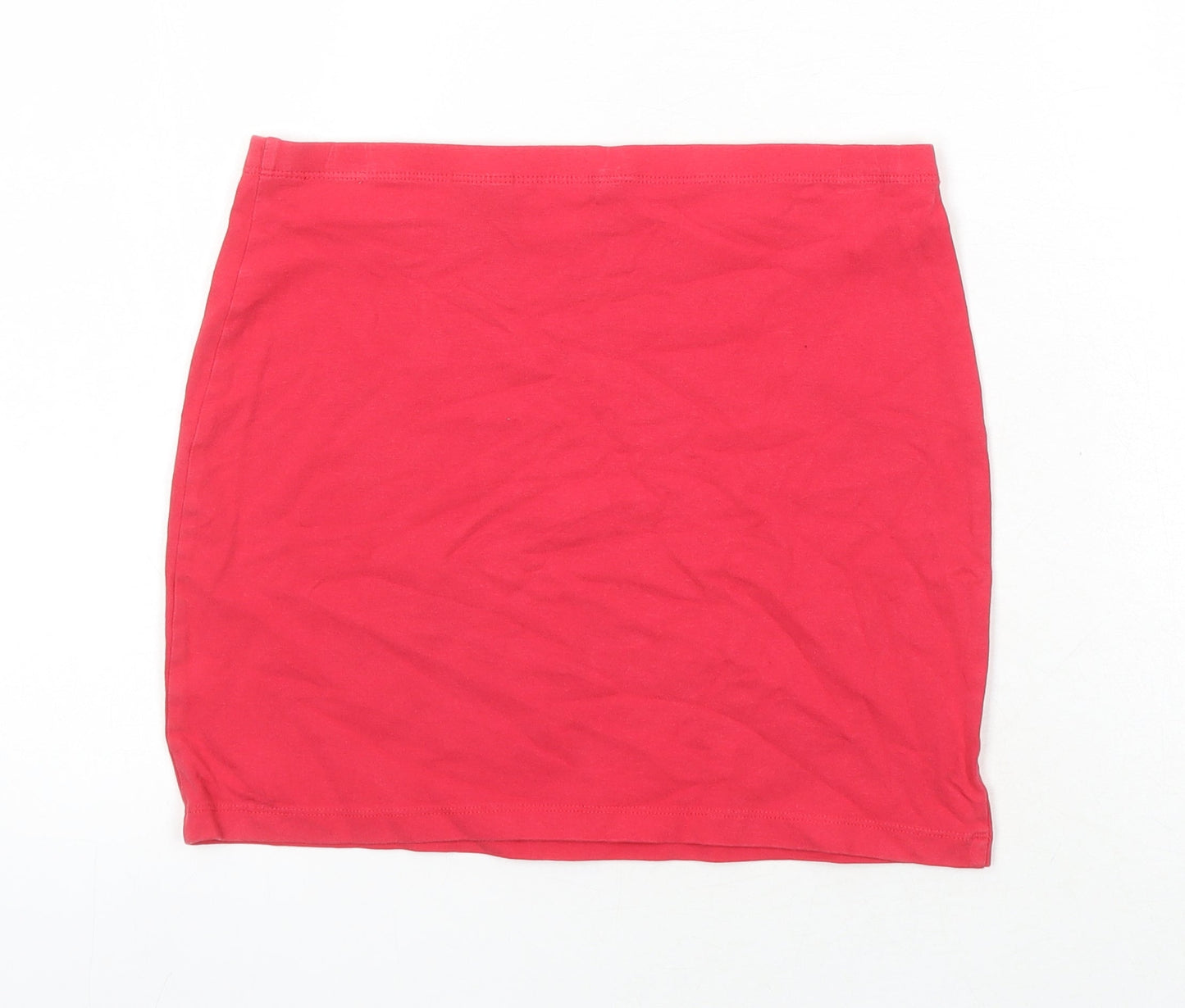 H&M Womens Pink Cotton Mini Skirt Size 10