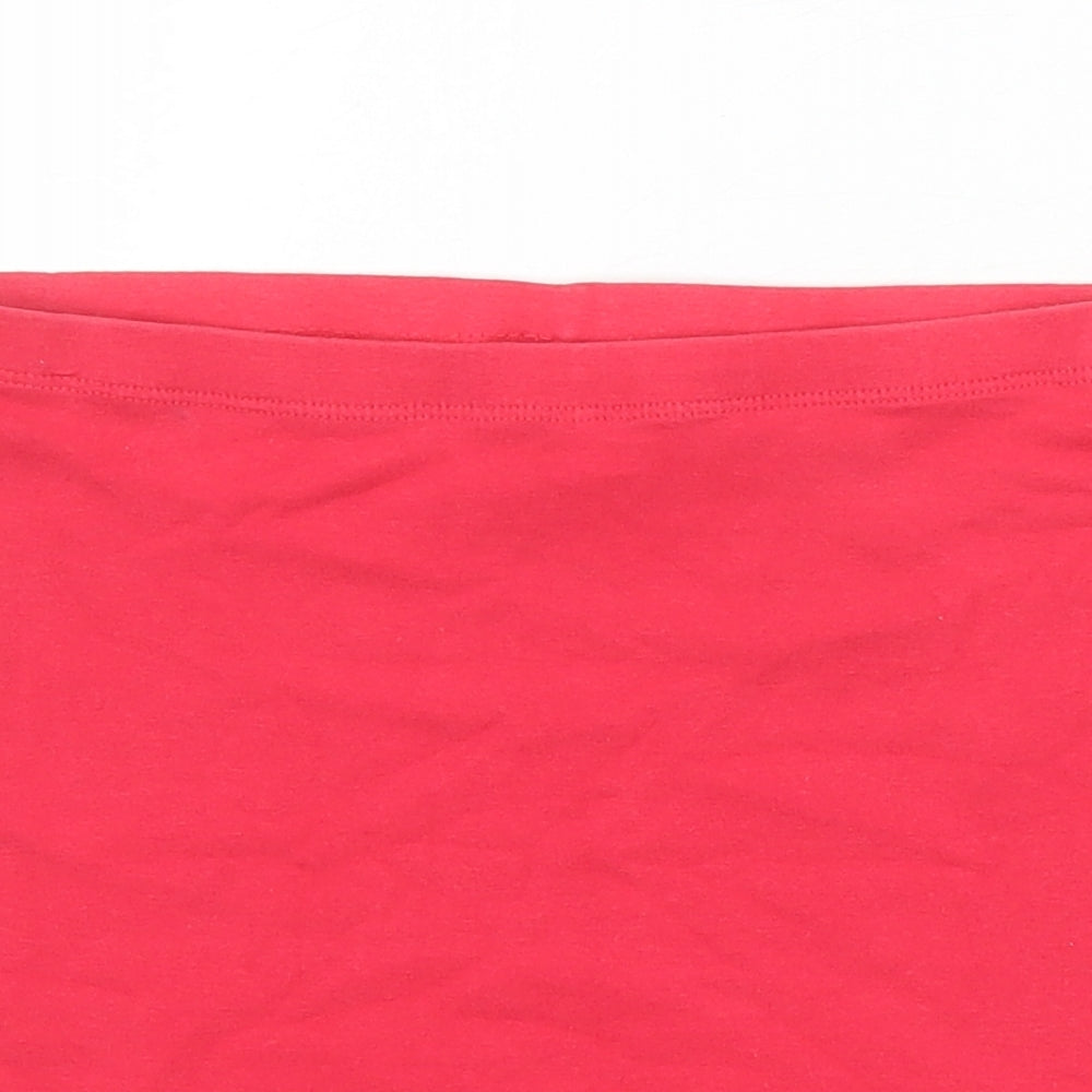 H&M Womens Pink Cotton Mini Skirt Size 10