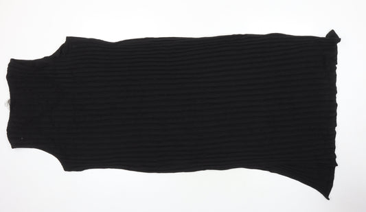 M&S Womens Black Polyester Maxi Size 22 Sweetheart