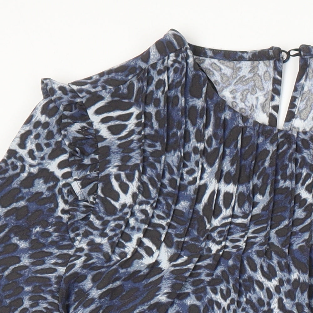 M&S Womens Multicoloured Geometric Polyester Shift Size 8 Scoop Neck