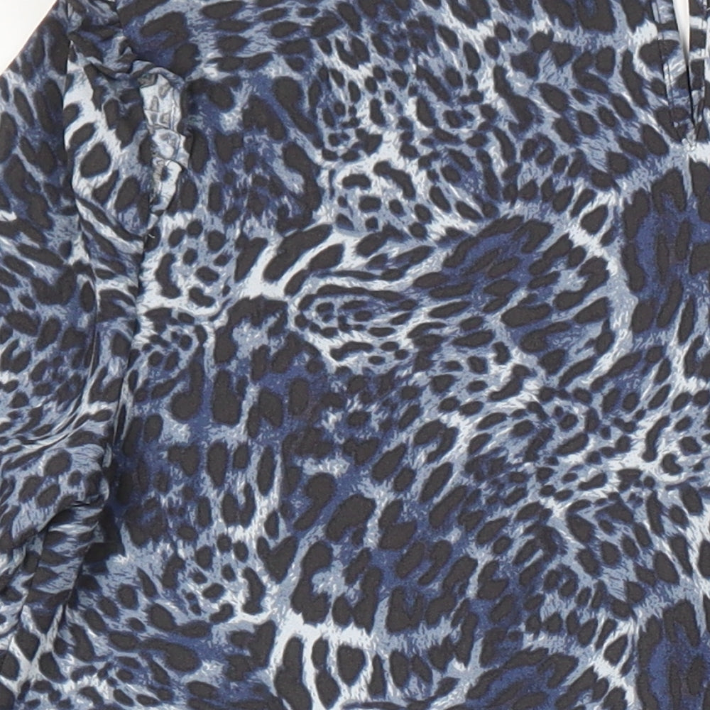 M&S Womens Multicoloured Geometric Polyester Shift Size 8 Scoop Neck