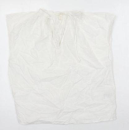 Womens UK Size M H&M White Tunic Blouse