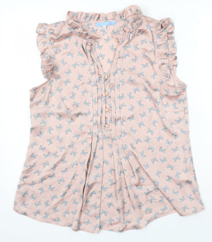 Womens UK Size L Aphorism Multicoloured Tunic Blouse