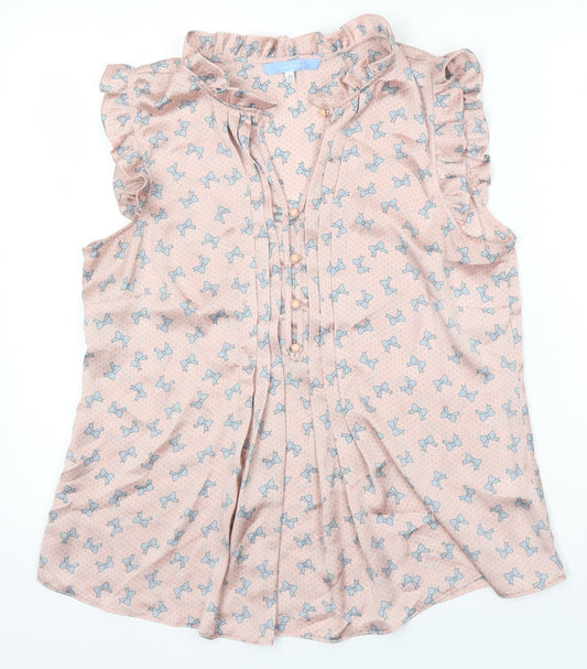 Womens UK Size L Aphorism Multicoloured Tunic Blouse