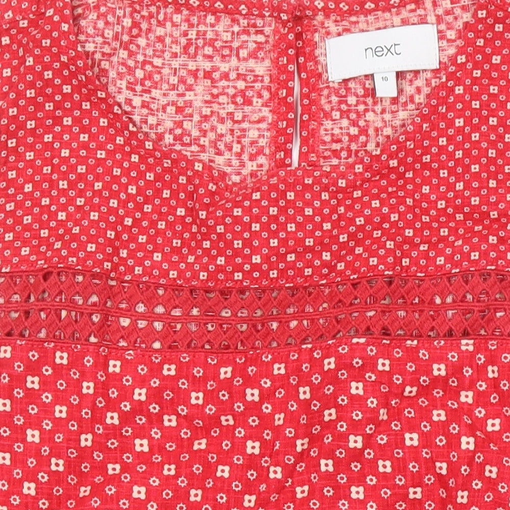 Womens UK Size 10 NEXT Multicoloured Tunic Blouse