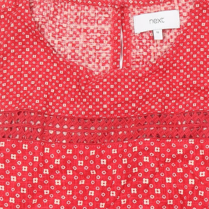 Womens UK Size 10 NEXT Multicoloured Tunic Blouse