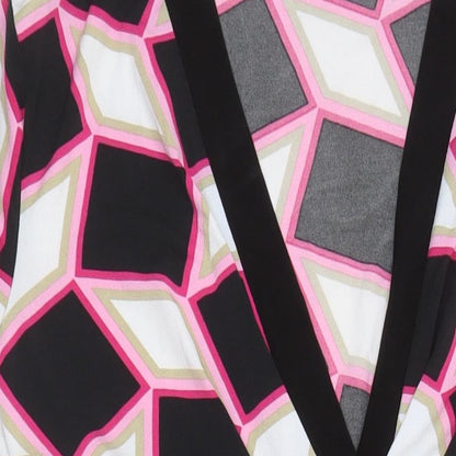Principles Womens Multicoloured Geometric Polyester A-Line Size 12 V-Neck