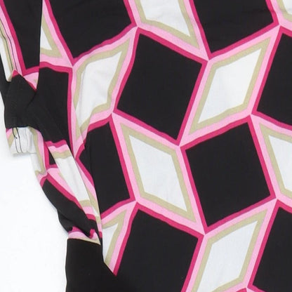 Principles Womens Multicoloured Geometric Polyester A-Line Size 12 V-Neck