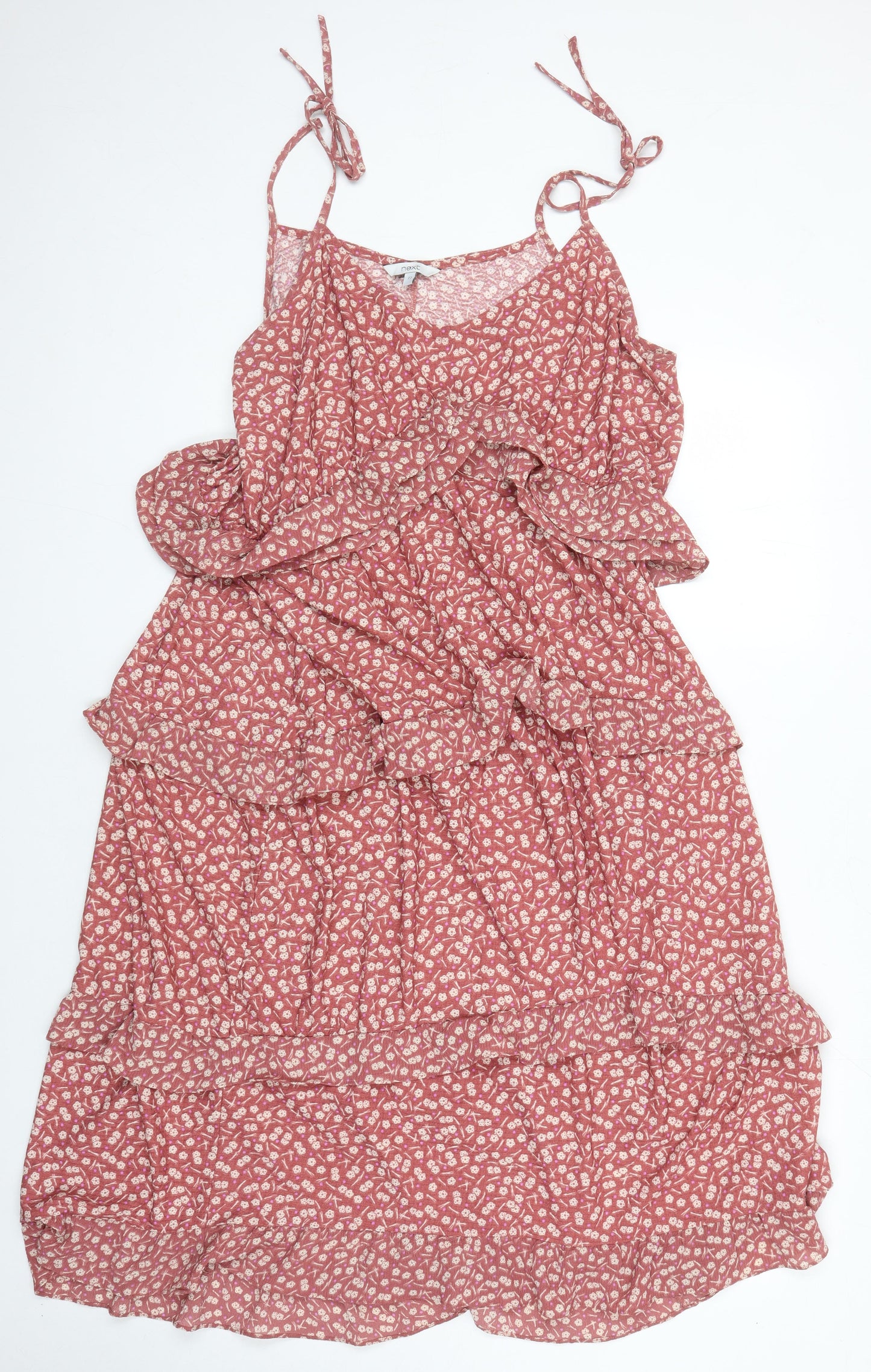 NEXT Womens Multicoloured Floral Polyester Maxi Size 22 V-Neck