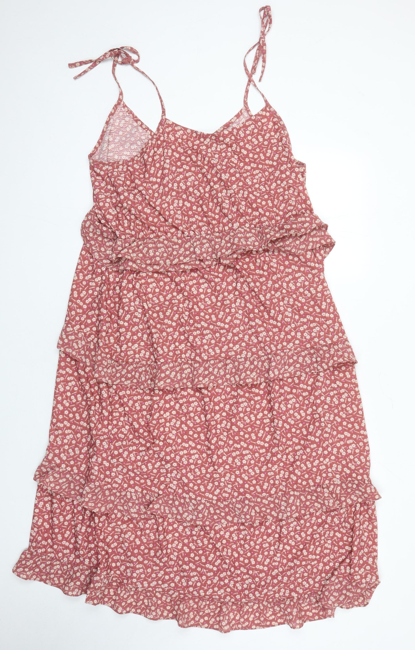 NEXT Womens Multicoloured Floral Polyester Maxi Size 22 V-Neck