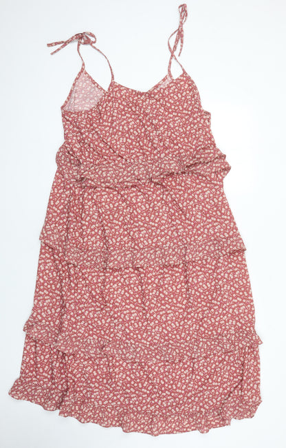 NEXT Womens Multicoloured Floral Polyester Maxi Size 22 V-Neck