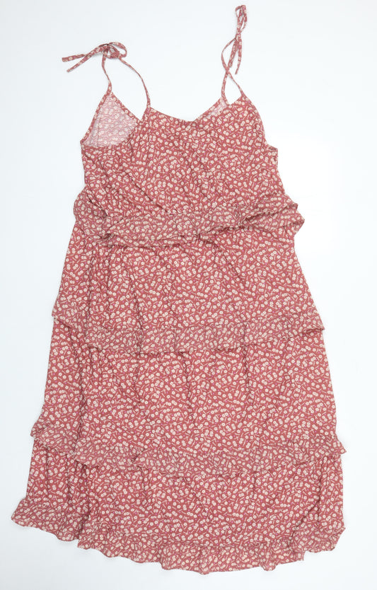 NEXT Womens Multicoloured Floral Polyester Maxi Size 22 V-Neck