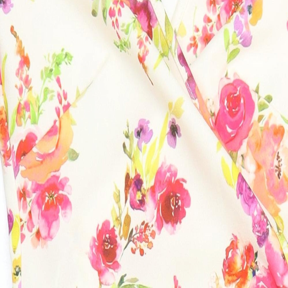 Pixie Girl Womens Multicoloured Floral Polyester Pencil Dress Size 8 V-Neck