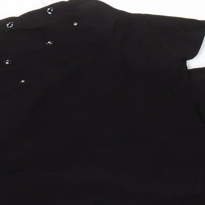 Womens UK Size 18 River Island Black Tunic Blouse