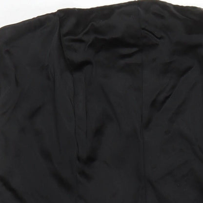 Oasis Womens Black Acetate A-Line Size 16 Off the Shoulder