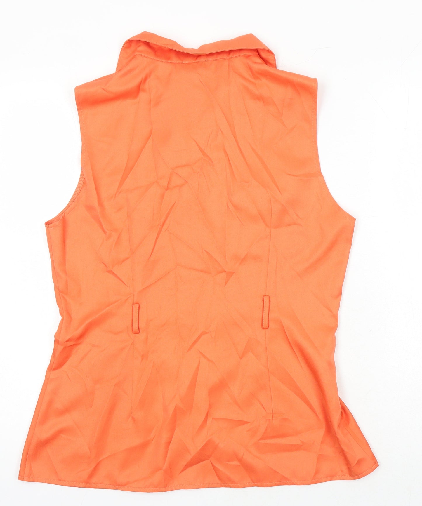 Womens UK Size 14 PRETTYLITTLETHING Orange Tunic Button-Up