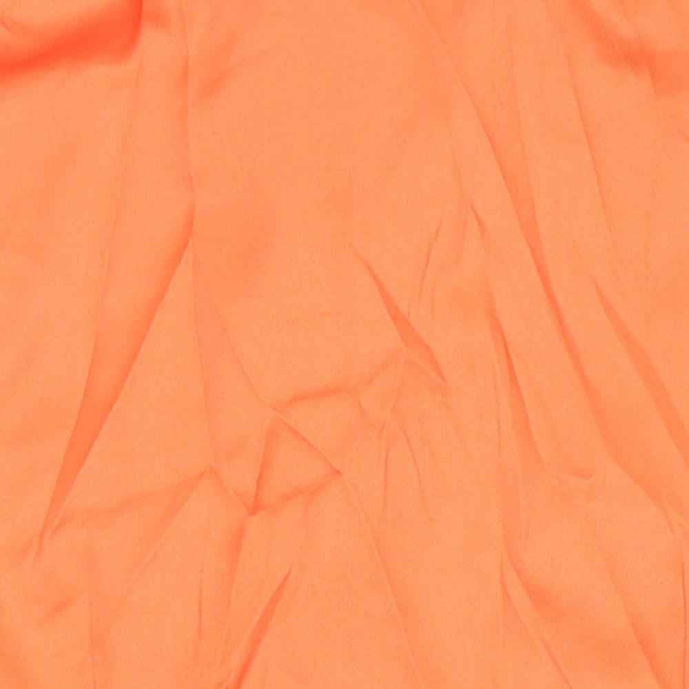 Womens UK Size 14 PRETTYLITTLETHING Orange Tunic Button-Up