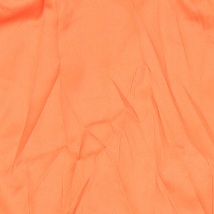 Womens UK Size 14 PRETTYLITTLETHING Orange Tunic Button-Up
