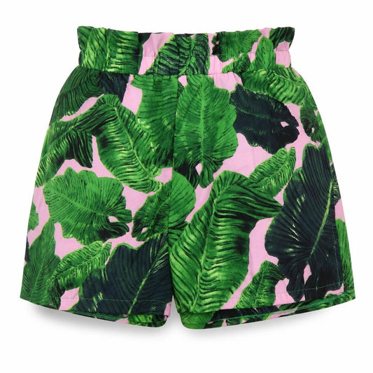 PRETTYLITTLETHING Womens Multicoloured Geometric Polyester Basic Shorts Size 8 Regular - Elasticated Waist