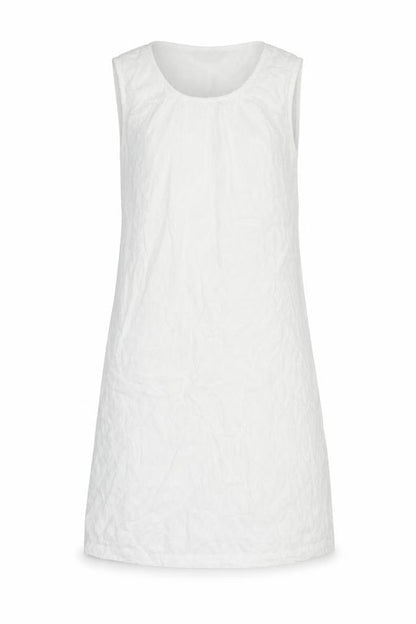 Adini Womens White 100% Cotton Shift Size M Scoop Neck