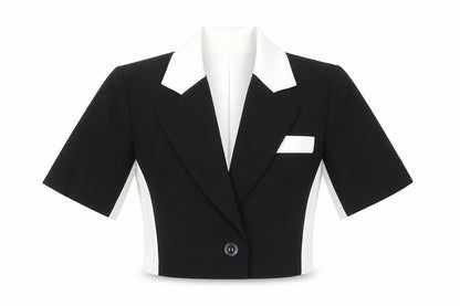Romanni Womens Black Jacket Size 6 Button