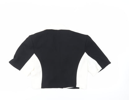 Romanni Womens Black Jacket Size 6 Button