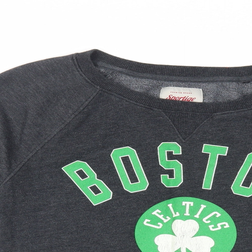 Sportique Womens Grey Cotton Pullover Sweatshirt Size S Pullover - Boston